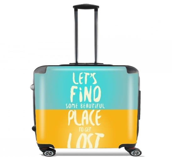  Let's find some beautiful place para Ruedas cabina bolsa de equipaje maleta trolley 17" laptop