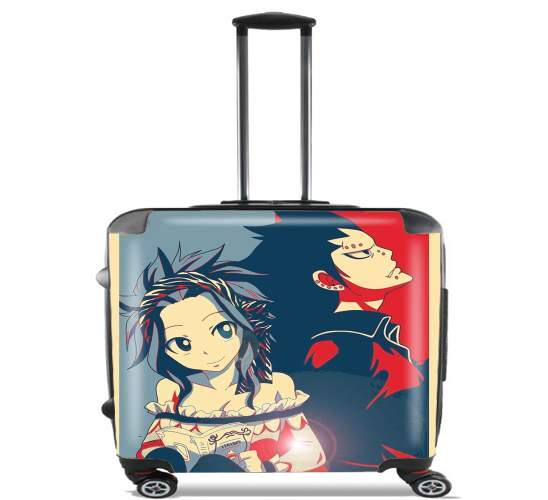  Levy et Gajeel Fairy Love para Ruedas cabina bolsa de equipaje maleta trolley 17" laptop