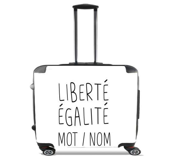  Liberte Egalite Personnalisable para Ruedas cabina bolsa de equipaje maleta trolley 17" laptop