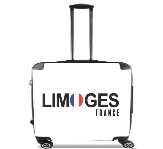  Limoges France para Ruedas cabina bolsa de equipaje maleta trolley 17" laptop
