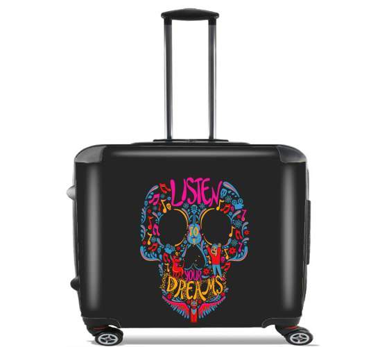  Listen to your dreams Tribute Coco para Ruedas cabina bolsa de equipaje maleta trolley 17" laptop