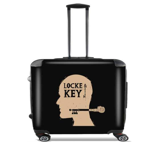  Locke Key Head Art para Ruedas cabina bolsa de equipaje maleta trolley 17" laptop