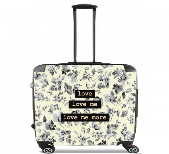  love me more para Ruedas cabina bolsa de equipaje maleta trolley 17" laptop