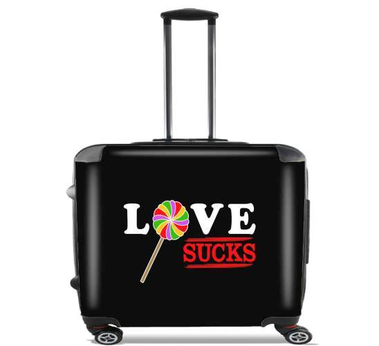  Love Sucks para Ruedas cabina bolsa de equipaje maleta trolley 17" laptop