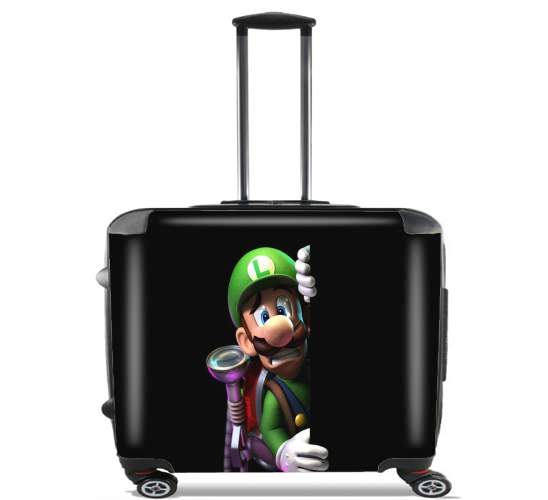  Luigi Mansion Fan Art para Ruedas cabina bolsa de equipaje maleta trolley 17" laptop