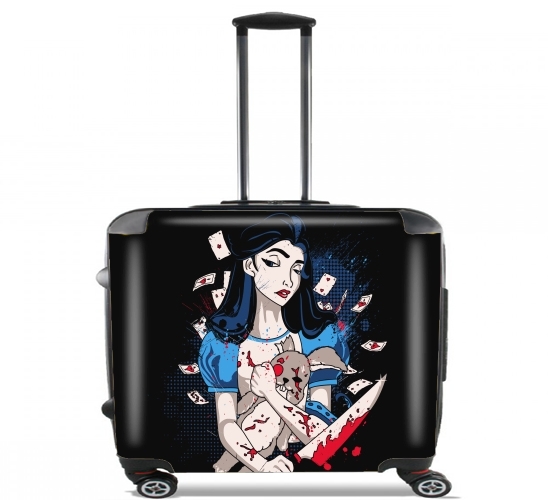  Madness in Wonderland para Ruedas cabina bolsa de equipaje maleta trolley 17" laptop