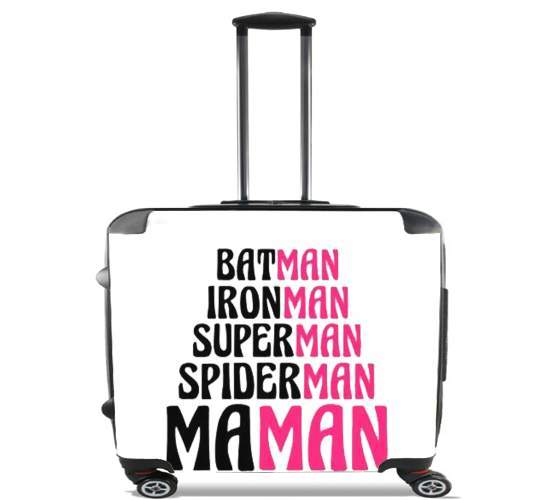  Maman Super heros para Ruedas cabina bolsa de equipaje maleta trolley 17" laptop