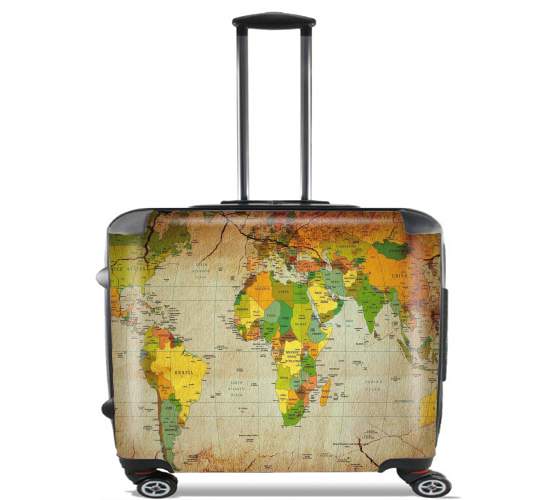  Mapa del mundo para Ruedas cabina bolsa de equipaje maleta trolley 17" laptop