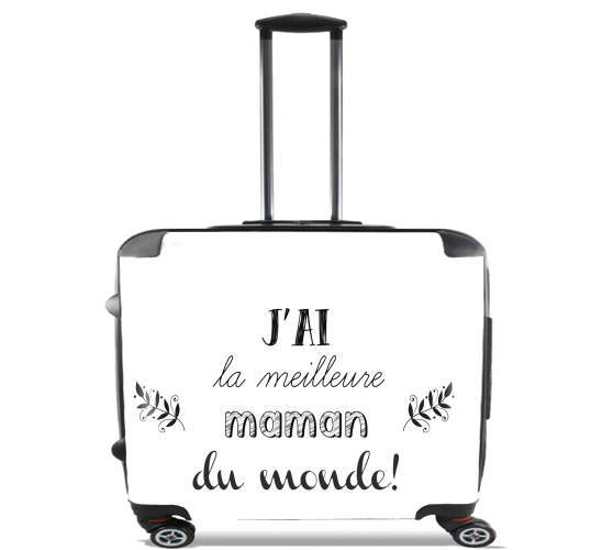  Meilleure maman du monde para Ruedas cabina bolsa de equipaje maleta trolley 17" laptop