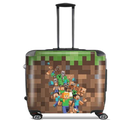  Minecraft Creeper Forest para Ruedas cabina bolsa de equipaje maleta trolley 17" laptop