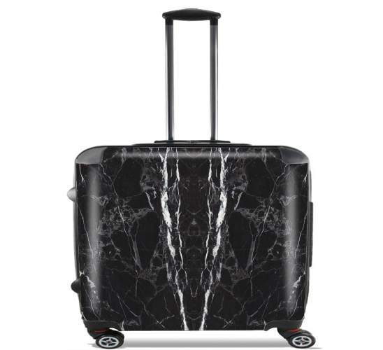  Minimal Marble Black para Ruedas cabina bolsa de equipaje maleta trolley 17" laptop