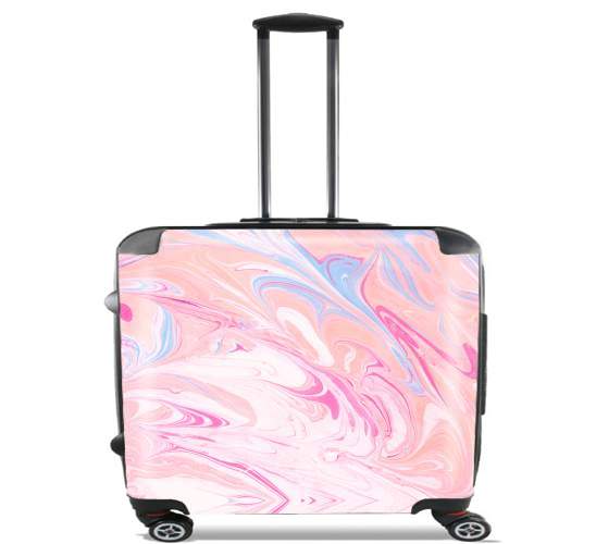  Minimal Marble Pink para Ruedas cabina bolsa de equipaje maleta trolley 17" laptop