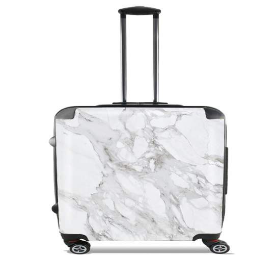  Minimal Marble White para Ruedas cabina bolsa de equipaje maleta trolley 17" laptop