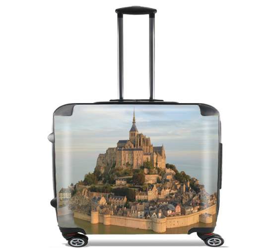  Mont Saint Michel PostCard para Ruedas cabina bolsa de equipaje maleta trolley 17" laptop