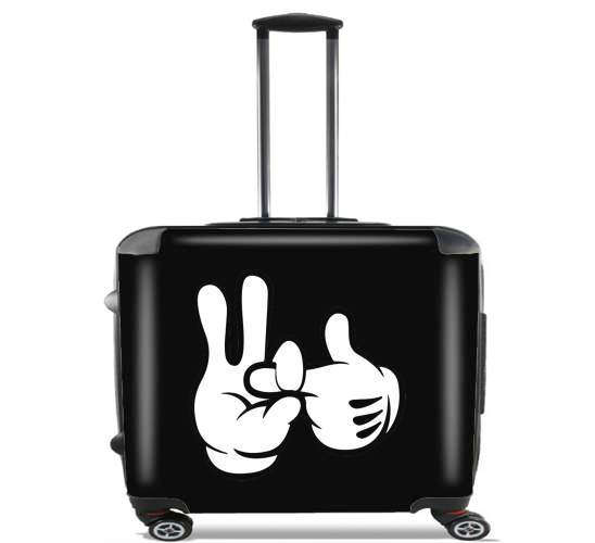  Mouse finger fuck para Ruedas cabina bolsa de equipaje maleta trolley 17" laptop