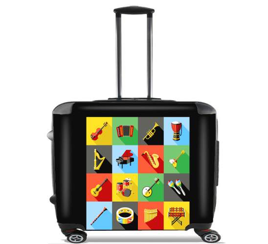  Music Instruments Co para Ruedas cabina bolsa de equipaje maleta trolley 17" laptop
