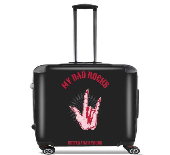 My dad rocks para Ruedas cabina bolsa de equipaje maleta trolley 17" laptop
