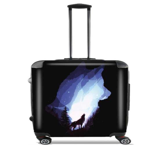  Mystic wolf para Ruedas cabina bolsa de equipaje maleta trolley 17" laptop