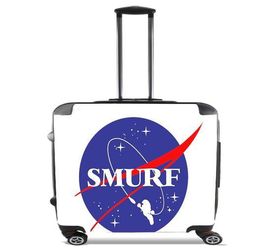  Nasa Joke Smurf para Ruedas cabina bolsa de equipaje maleta trolley 17" laptop