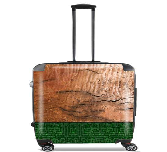  Natural Wooden Wood Oak para Ruedas cabina bolsa de equipaje maleta trolley 17" laptop