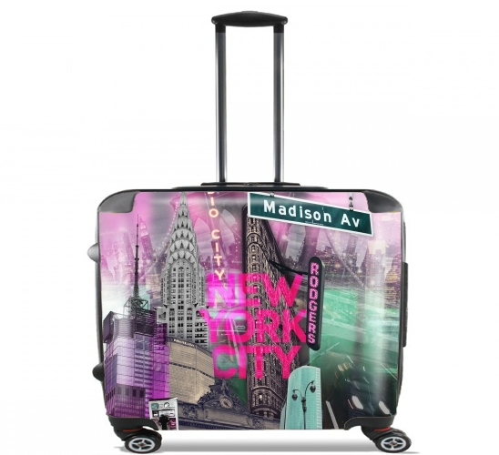  New York City II [pink] para Ruedas cabina bolsa de equipaje maleta trolley 17" laptop