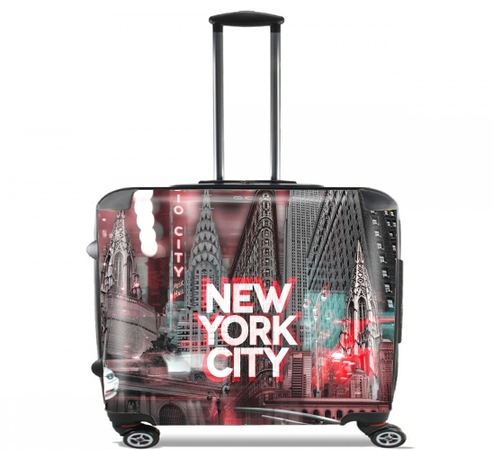  New York City II [red] para Ruedas cabina bolsa de equipaje maleta trolley 17" laptop