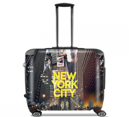  New York City II [yellow] para Ruedas cabina bolsa de equipaje maleta trolley 17" laptop