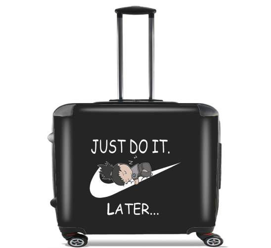  Nike Parody Just do it Later X Shikamaru para Ruedas cabina bolsa de equipaje maleta trolley 17" laptop