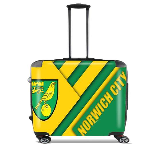  Norwich City para Ruedas cabina bolsa de equipaje maleta trolley 17" laptop
