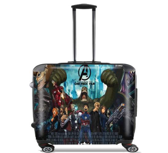  One Piece Mashup Avengers para Ruedas cabina bolsa de equipaje maleta trolley 17" laptop