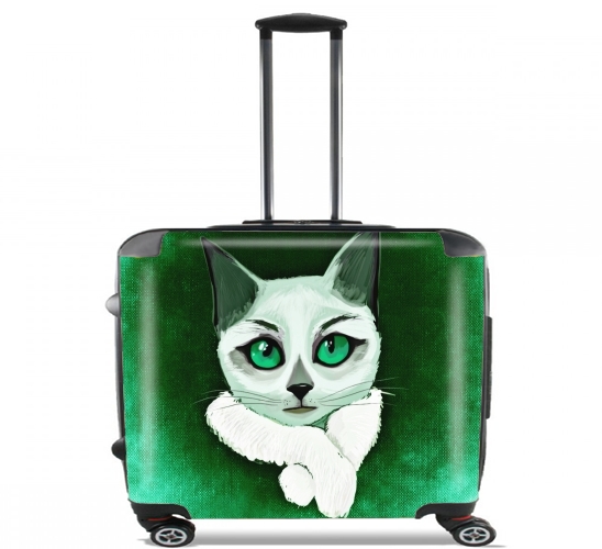  Painting Cat para Ruedas cabina bolsa de equipaje maleta trolley 17" laptop