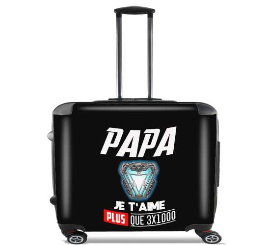  Papa je taime plus que 3x1000 para Ruedas cabina bolsa de equipaje maleta trolley 17" laptop