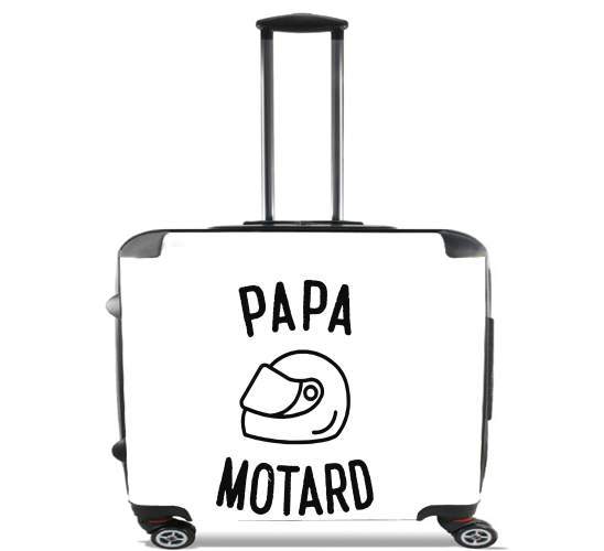  Papa Motard Moto Passion para Ruedas cabina bolsa de equipaje maleta trolley 17" laptop