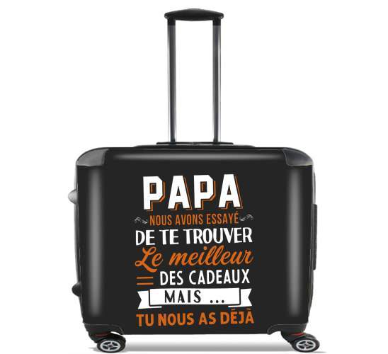  Papa nous avons essaye de trouver le meilleur des cadeaux mais tu nous as deja para Ruedas cabina bolsa de equipaje maleta trolley 17" laptop
