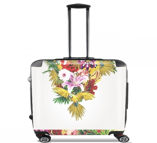  Parrot Floral para Ruedas cabina bolsa de equipaje maleta trolley 17" laptop