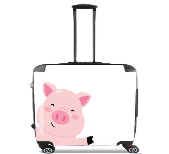  Pig Smiling para Ruedas cabina bolsa de equipaje maleta trolley 17" laptop