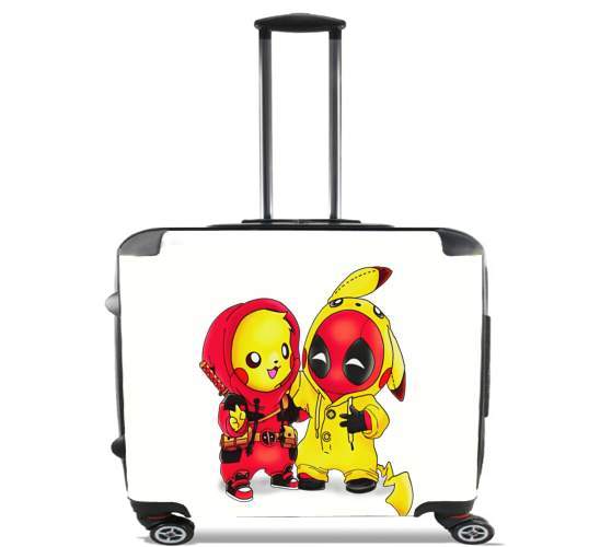  Pikachu x Deadpool para Ruedas cabina bolsa de equipaje maleta trolley 17" laptop