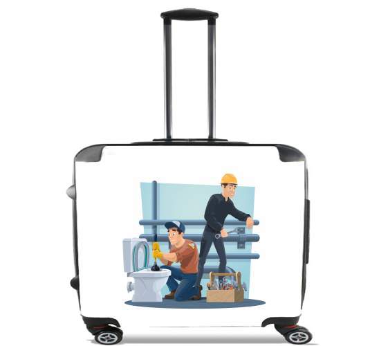  Plumbers with work tools para Ruedas cabina bolsa de equipaje maleta trolley 17" laptop