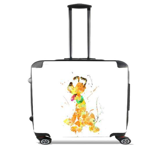  Pluto watercolor art para Ruedas cabina bolsa de equipaje maleta trolley 17" laptop
