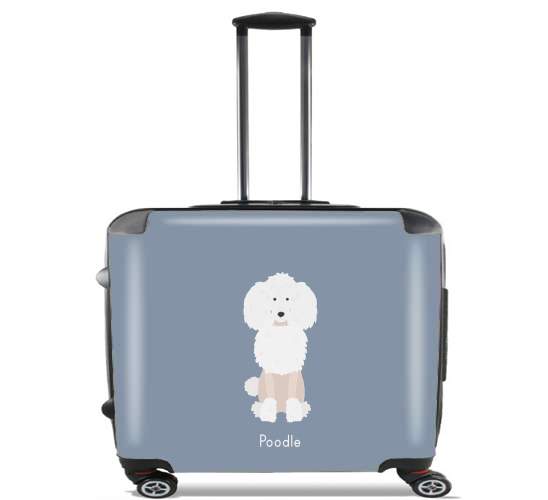  Poodle White para Ruedas cabina bolsa de equipaje maleta trolley 17" laptop