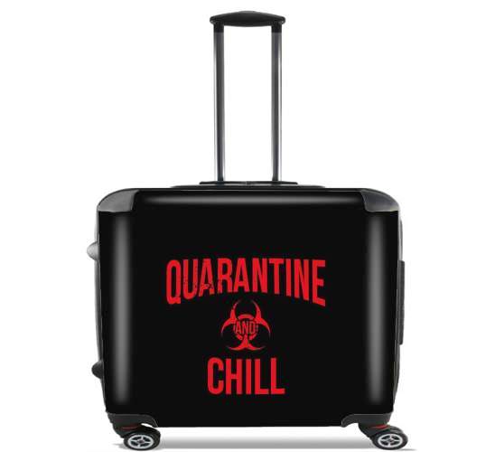  Quarantine And Chill para Ruedas cabina bolsa de equipaje maleta trolley 17" laptop