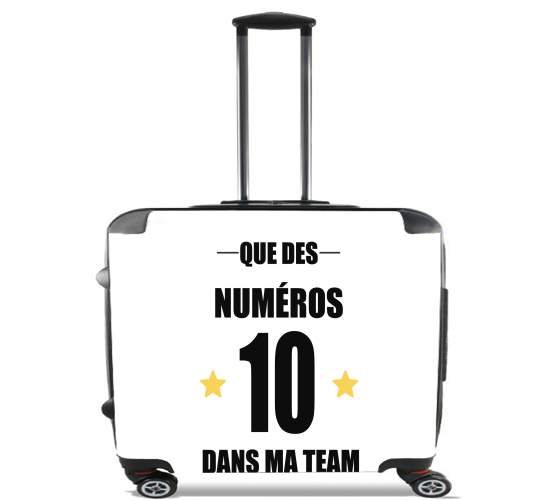  Que des numeros 10 dans ma team para Ruedas cabina bolsa de equipaje maleta trolley 17" laptop