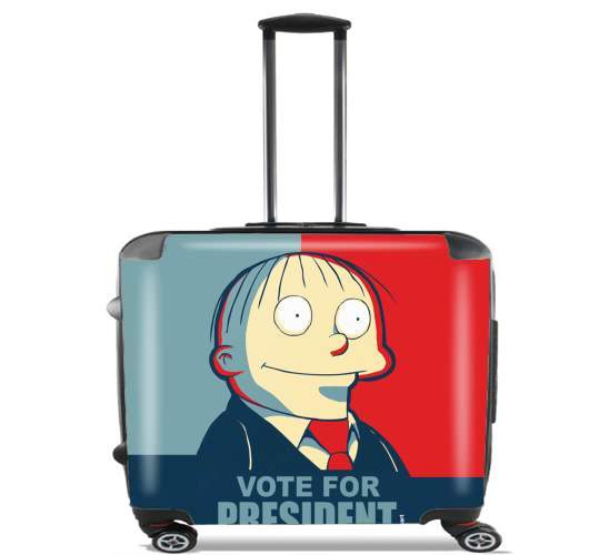  ralph wiggum vote for president para Ruedas cabina bolsa de equipaje maleta trolley 17" laptop