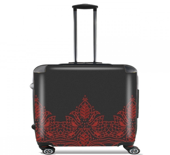  Red Glitter Flower para Ruedas cabina bolsa de equipaje maleta trolley 17" laptop