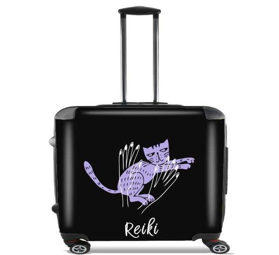  Reiki Animals Cat  para Ruedas cabina bolsa de equipaje maleta trolley 17" laptop