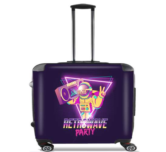  Retrowave party nightclub dj neon para Ruedas cabina bolsa de equipaje maleta trolley 17" laptop