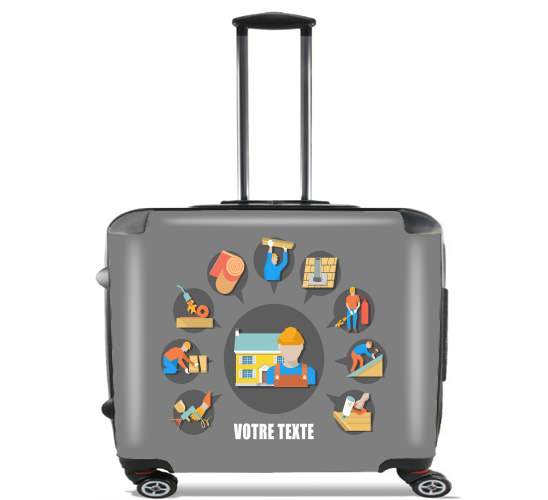  Roofer Logo custom text para Ruedas cabina bolsa de equipaje maleta trolley 17" laptop