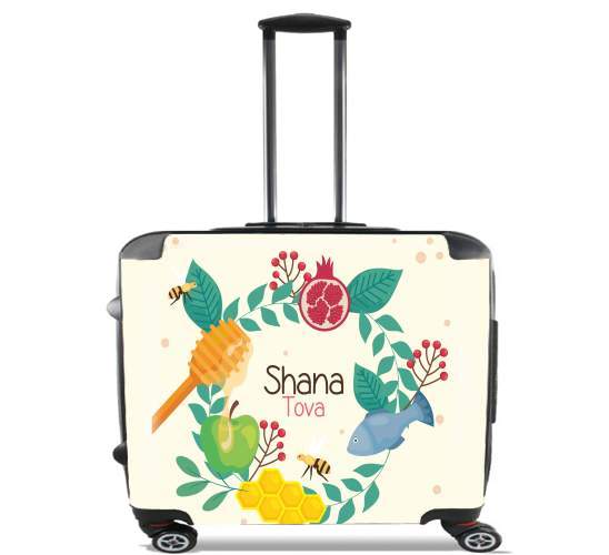  Rosh hashanah celebration para Ruedas cabina bolsa de equipaje maleta trolley 17" laptop