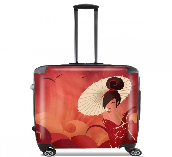  Sakura Asian Geisha para Ruedas cabina bolsa de equipaje maleta trolley 17" laptop