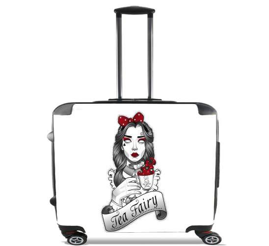 Scary zombie Alice drinking tea para Ruedas cabina bolsa de equipaje maleta trolley 17" laptop